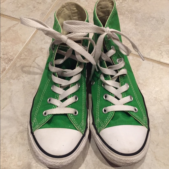 kids green converse high tops